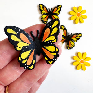 Monarch Butterfly Magnet, Magnetic Decor