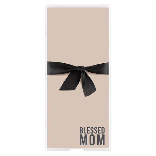 Rectangle Notepaper Tray - Blessed Mom Note Card Set