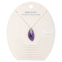 Load image into Gallery viewer, Organic Stone Necklace - Amethyst/Silver - Stone of Protection
