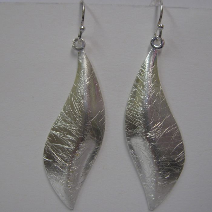 Narrow Bent Domed Earrings