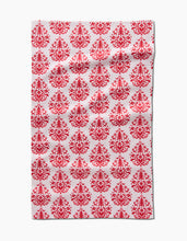 Load image into Gallery viewer, Nordic Holiday Stamp Kitchen Tea Towel by Geometry
