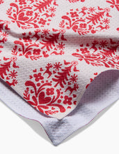 Load image into Gallery viewer, Nordic Holiday Stamp Kitchen Tea Towel by Geometry
