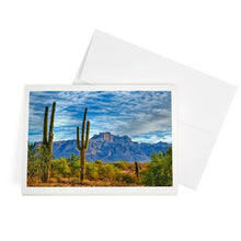 Load image into Gallery viewer, Notecard -  Arizona Saguaros and Mountains
