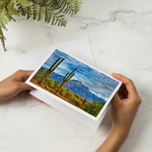 Load image into Gallery viewer, Notecard -  Arizona Saguaros and Mountains
