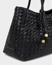 Load image into Gallery viewer, Nova Hand Woven Small Shoulder Tote in Black
