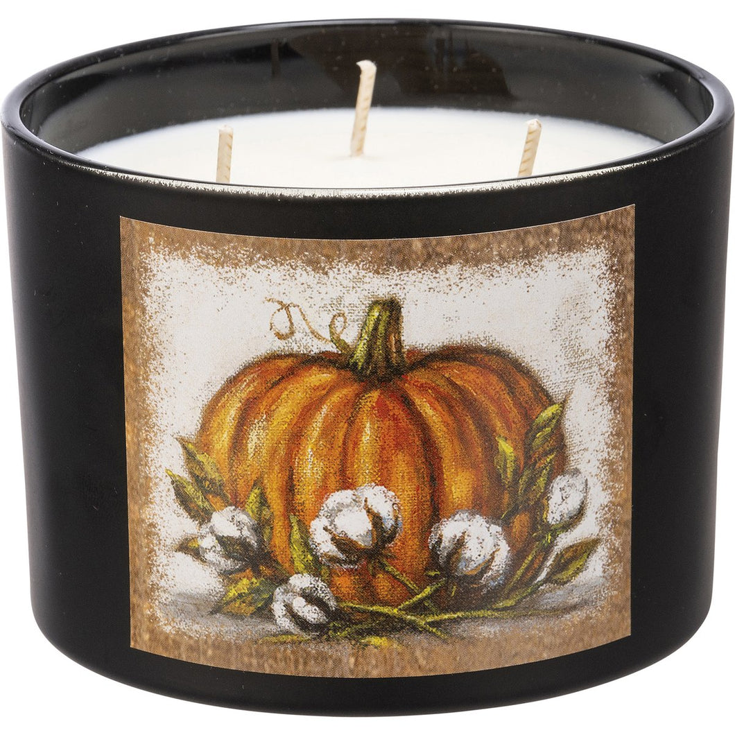 Orange Pumpkin Candle Jar Candle - Pumpkin Spice Scent