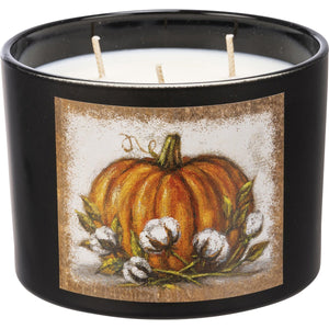 Orange Pumpkin Candle Jar Candle - Pumpkin Spice Scent