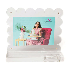 PREORDER - Clearly a-Nora-ble Scalloped Acrylic Frame