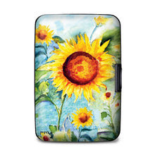 Load image into Gallery viewer, Painted Sunflower Armored Wallet - RFID blocking
