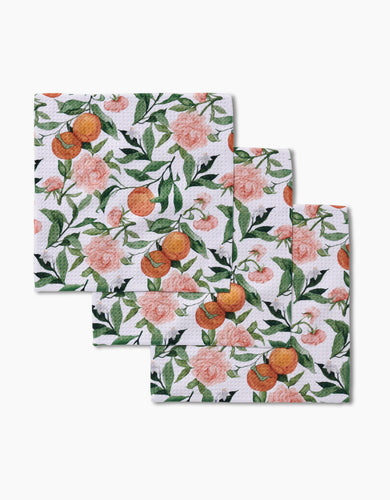 Peony For Your Thoughts Dishcloth Set of 3 by Geometry