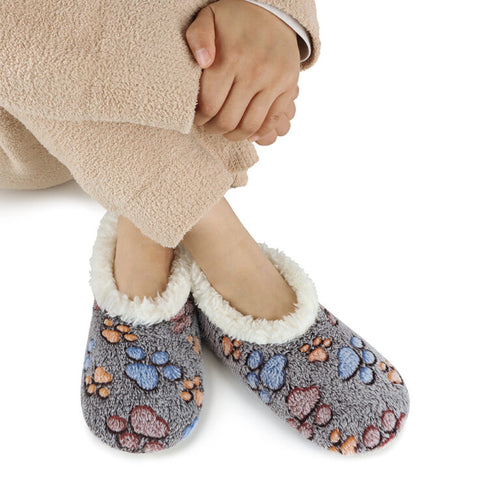 Pet Lovers Paw Prints Snoozies - Foot Coverings - Black