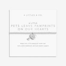 Load image into Gallery viewer, &#39;Pets Leave Pawprints On Our Hearts&#39; Bracelet In Silver Plating

