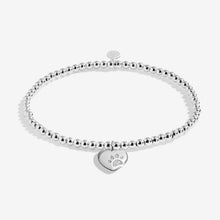 Load image into Gallery viewer, &#39;Pets Leave Pawprints On Our Hearts&#39; Bracelet In Silver Plating
