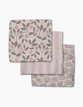 Load image into Gallery viewer, Pink Summer Dishcloth Set of 3 by Geometry
