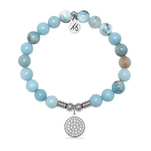Load image into Gallery viewer, Positivity Charm with Larimar Jasper Gemstone Bracelet
