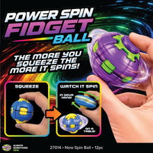 Load image into Gallery viewer, Power Spin Squeeze Fidget Ball Toy - Multi Colors

