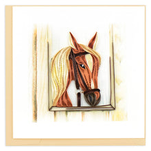 Load image into Gallery viewer, Quilled Horse in Stable
