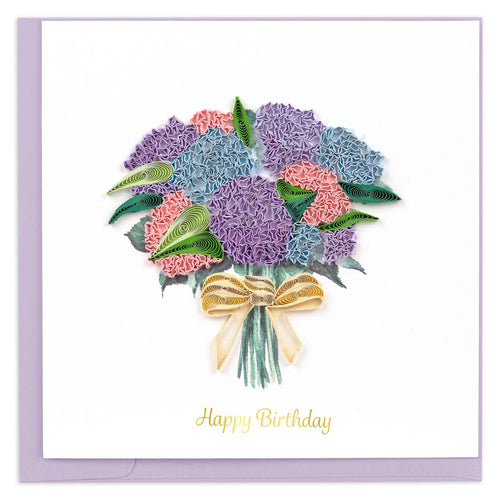 Quilled Hydrangea Bouquet Birthday Card