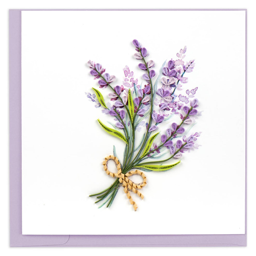 Quilled Lavender Bunch Greeting Card