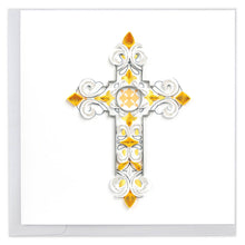 Load image into Gallery viewer, Quilled Ornate Cross Greeting Card
