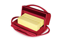 Load image into Gallery viewer, Butter Dish with Attached Flip-Top Lid - Red
