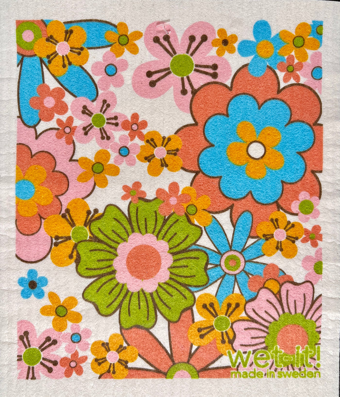 Retro Florals - Swedish Dish Cloth