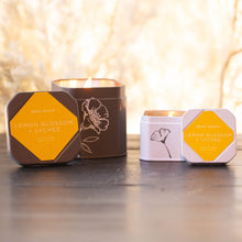 Load image into Gallery viewer, Rosy Rings - Lemon Blossom &amp; Lychee Signature Candle Tin
