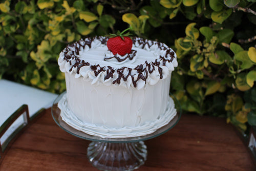 Small Vanilla Frosted Cake