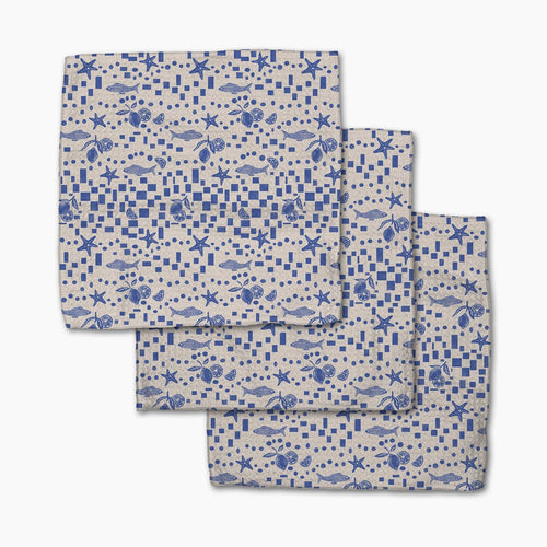 Santorini Tile Dishcloth Set of 3 by Geometry