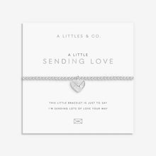 Load image into Gallery viewer, &#39;Sending Love&#39; Stretch Bracelet In Silver Plating
