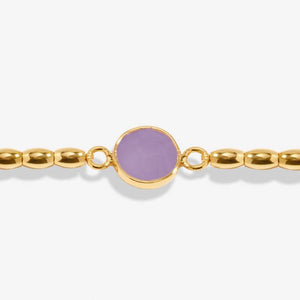 Serenity Stones Amethyst Bracelet In Gold-Tone Plating