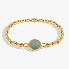 Load image into Gallery viewer, Serenity Stones Aventurine Bracelet In Gold-Tone Plating
