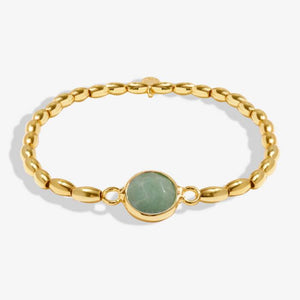 Serenity Stones Aventurine Bracelet In Gold-Tone Plating