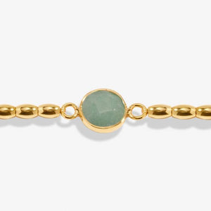 Serenity Stones Aventurine Bracelet In Gold-Tone Plating