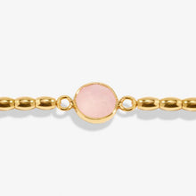 Load image into Gallery viewer, Serenity Stones Pink Quartz Bracelet In Gold-Tone Plating
