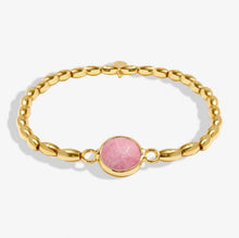Load image into Gallery viewer, Serenity Stones Watermelon Quartz Bracelet In Gold-Tone Plating
