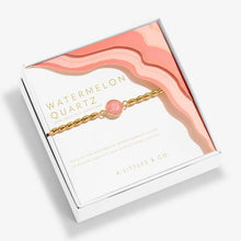 Load image into Gallery viewer, Serenity Stones Watermelon Quartz Bracelet In Gold-Tone Plating
