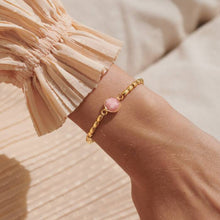 Load image into Gallery viewer, Serenity Stones Watermelon Quartz Bracelet In Gold-Tone Plating
