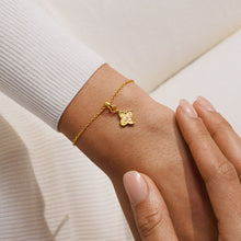 Load image into Gallery viewer, Signature Clover Collection Textured Clover Bracelet In Gold-Tone Plating
