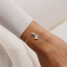Load image into Gallery viewer, Signature Clover Collection Textured Clover Bracelet In Silver Plating
