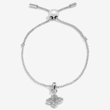 Load image into Gallery viewer, Signature Clover Collection Textured Clover Bracelet In Silver Plating

