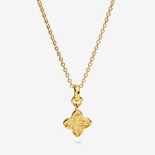 Load image into Gallery viewer, Signature Clover Collection Textured Clover Necklace In Gold-Tone Plating
