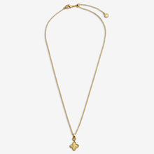 Load image into Gallery viewer, Signature Clover Collection Textured Clover Necklace In Gold-Tone Plating
