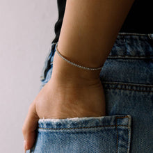 Load image into Gallery viewer, Silver Crystal Bangle
