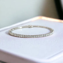 Load image into Gallery viewer, Silver Crystal Bangle 
