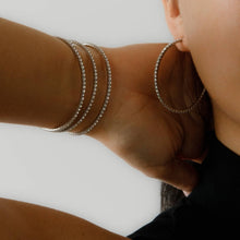 Load image into Gallery viewer, Silver Crystal Bangle
