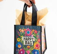 Load image into Gallery viewer, Small Happy Black Floral Bag
