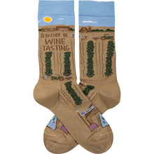 Load image into Gallery viewer, Socks - I&#39;d Rather Be Wine Tasting

