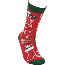 Load image into Gallery viewer, Socks - Is It Okay To Ask Santa For Wine
