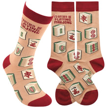 Load image into Gallery viewer, Socks - Rather Be Playing Mahjong
